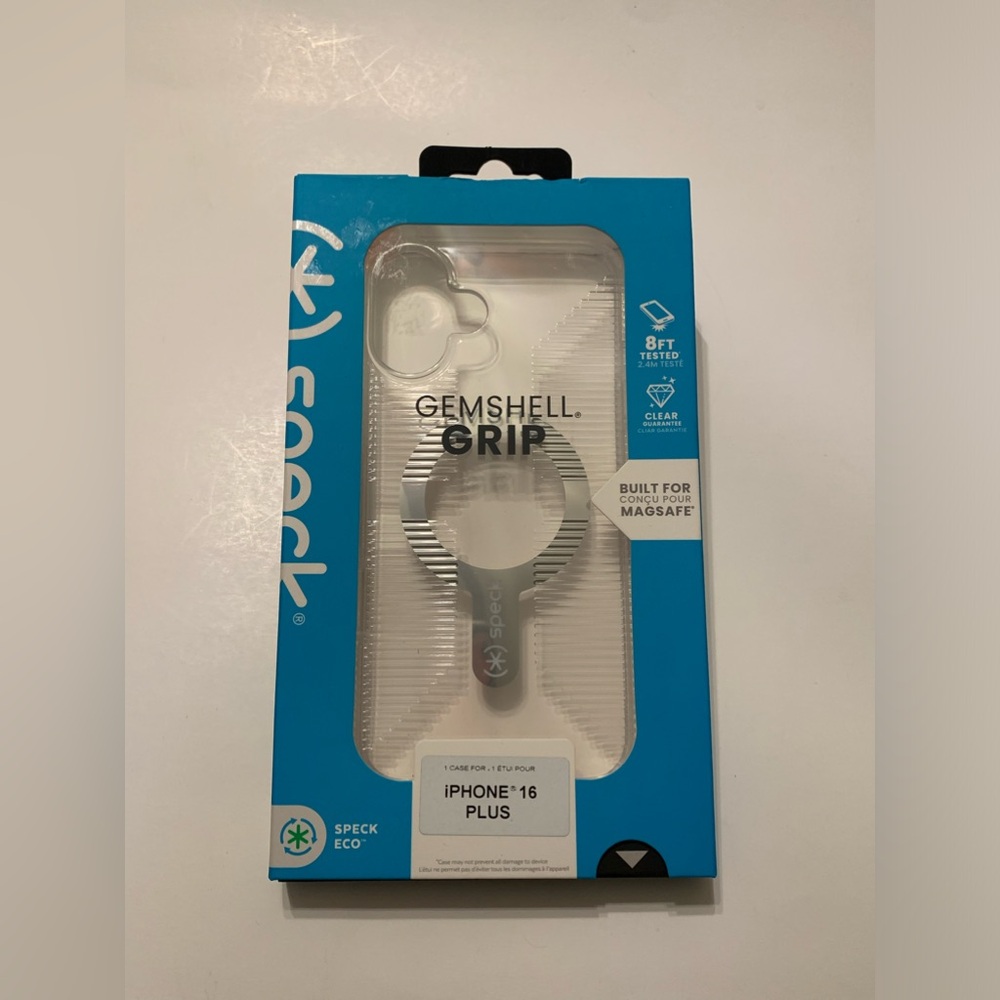 Speck Gemshell Grip Clear Case for iPhone 16 Plus - Transparent